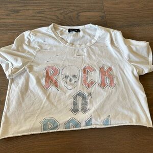 Distressed Rock n Roll Women’s Crop